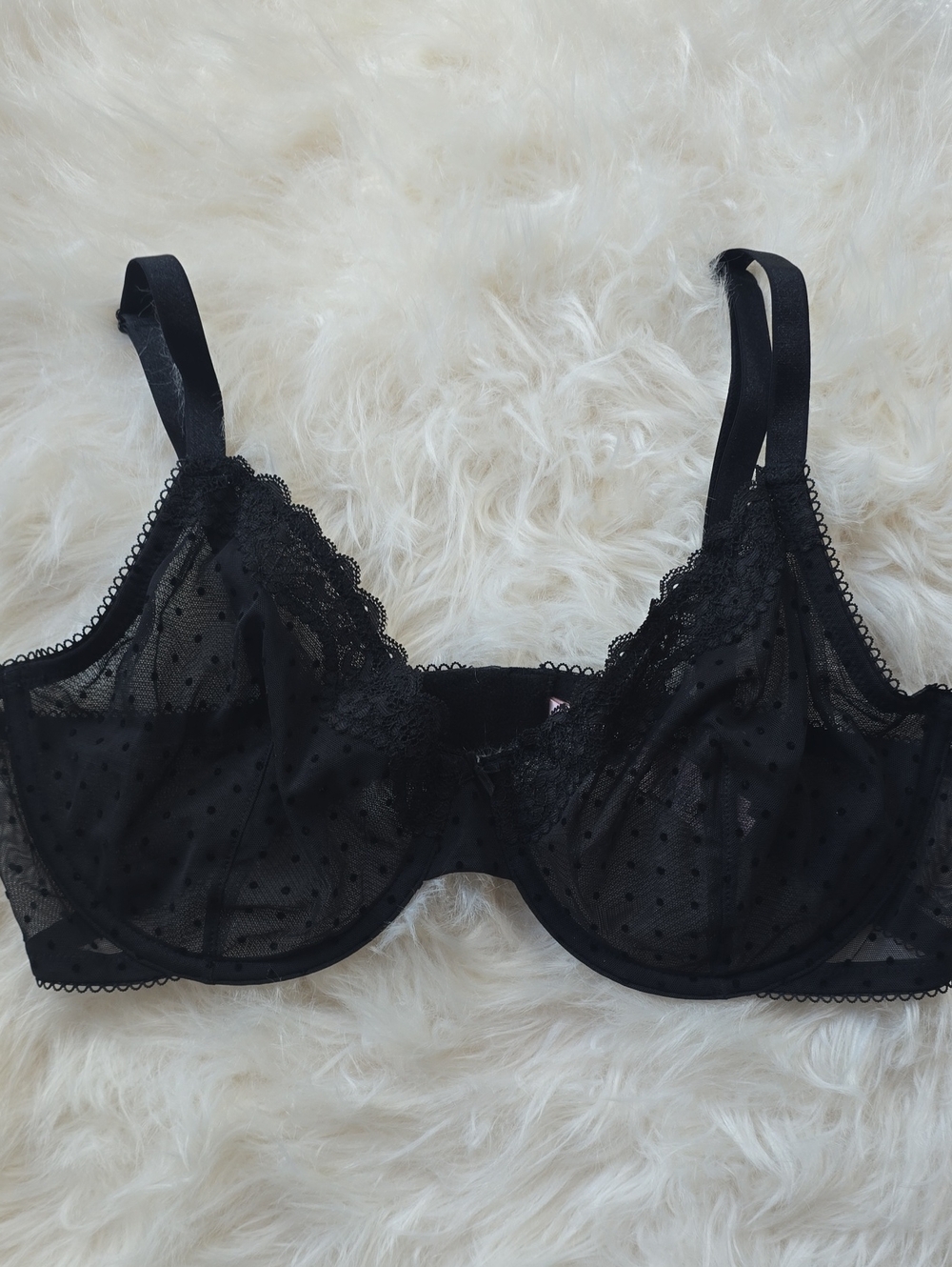Tease x Victoria's Secret Lace-Trim Unlined Demi Bra SIZE 38D
